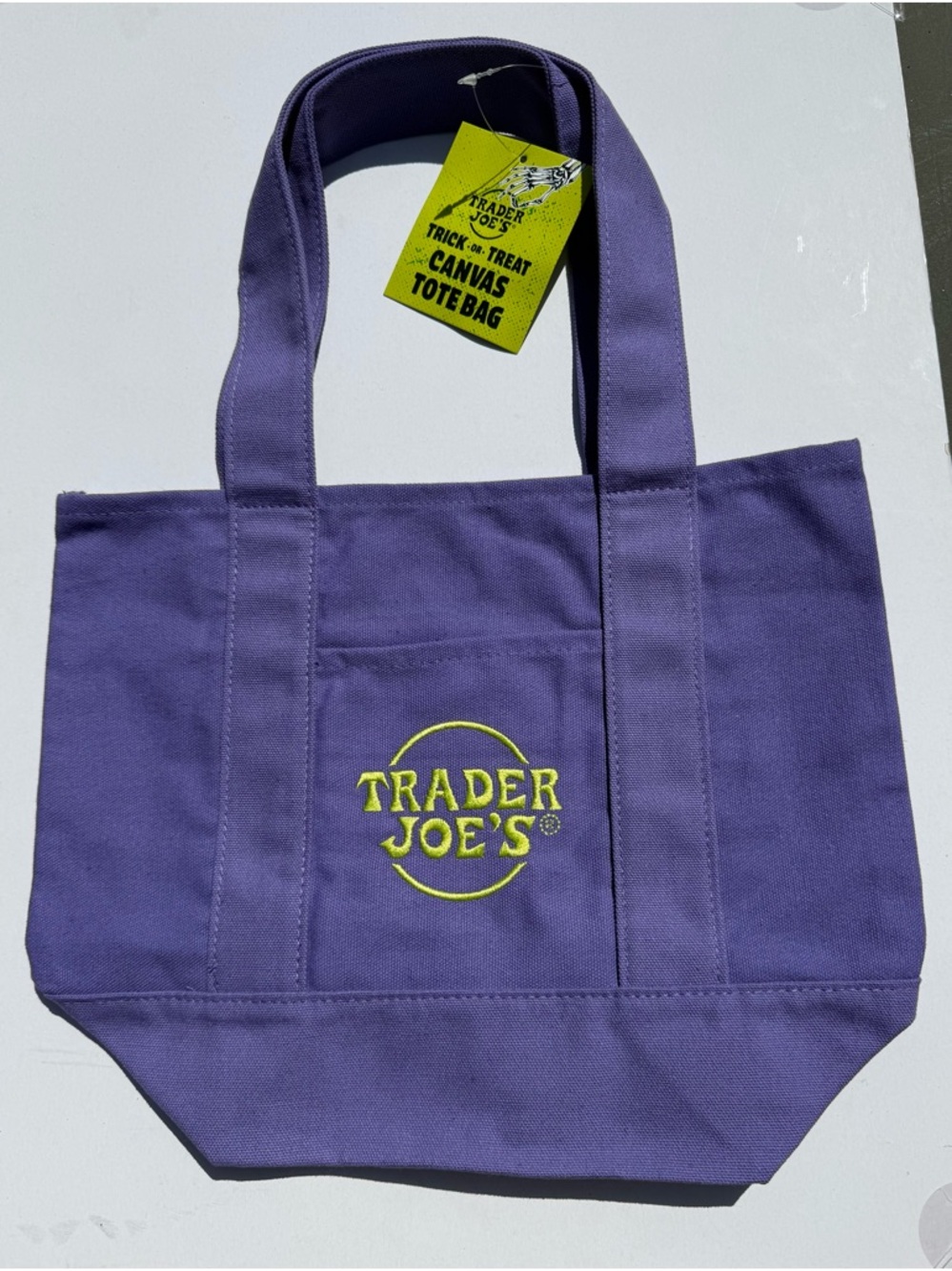 Just released! Trader Joe's Purple Canvas Tote Bag